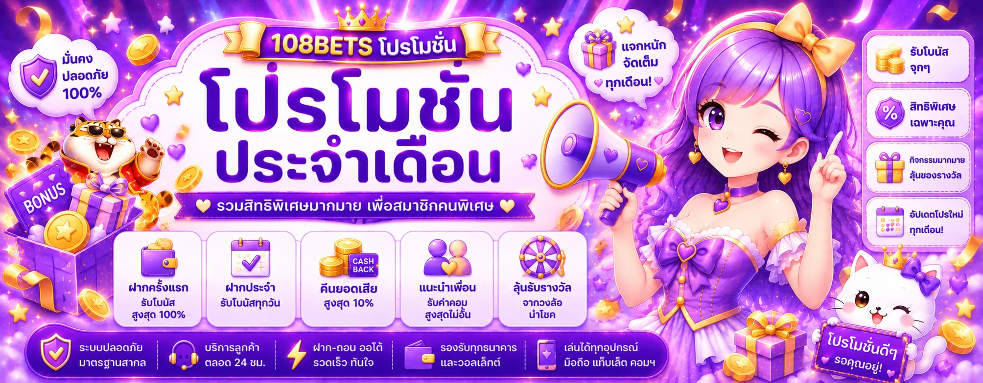 รวมสิทธิ์และเงื่อนไข 108BETS โปรโมชั่น